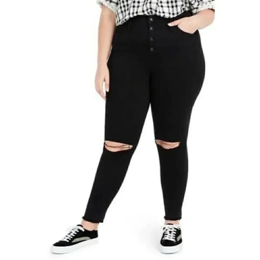 Madewell Size 36 Petite Button Fly 10" High Rise Jeggins Jeans